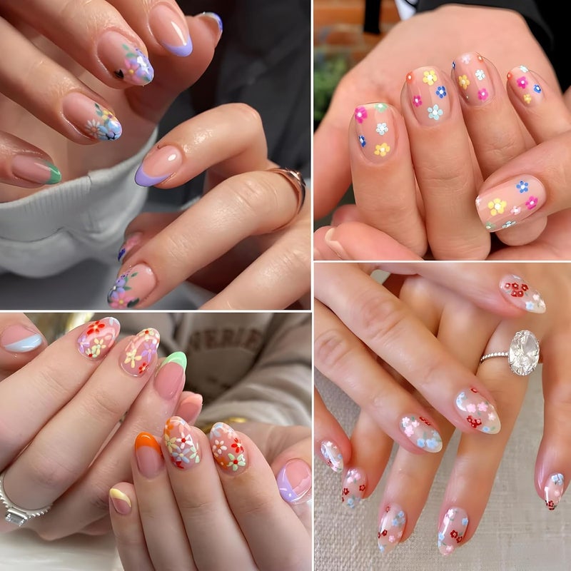 SPLOCUDU Colorful Cute Daisy, Floral, Heart, Flower Nail Art Stickers Decals, 3D Self Adhesive Supplies, Design Decoration Accessories for Women and Girls, 30 Sheets - Image 5
